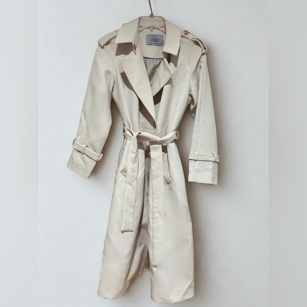 Classic Cream Trench Coat